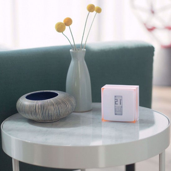 The thermostat can be placed on any surface convenient for your needs.