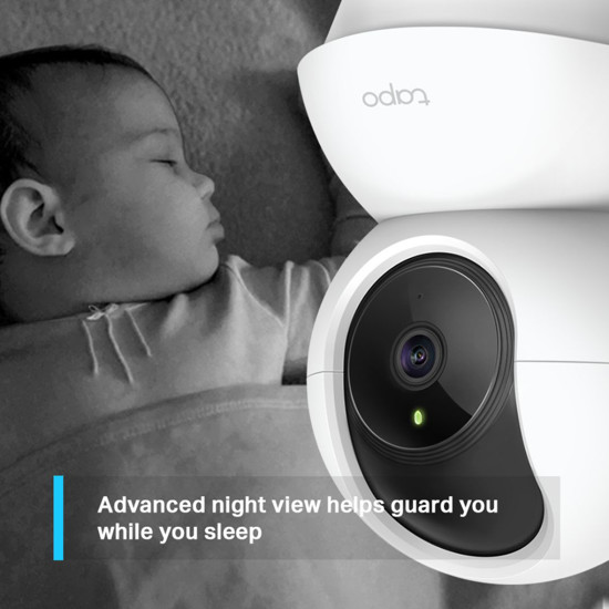 Tapo C200 Pan/Tilt Home Security Wi-Fi Camera features Advanced Night Vision