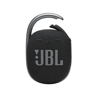 JBL Clip 4 Portable Waterproof Bluetooth Speaker in Black front pic