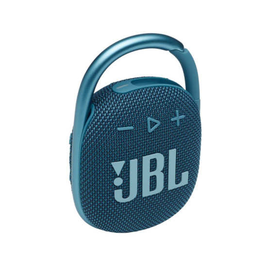 JBL Clip 4 Portable Waterproof Bluetooth Speaker Blue with carabiner clip on design