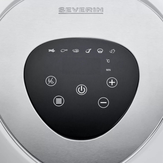 Severin Air Fryer 3.2L in White has an Intuitive LCD touch display
