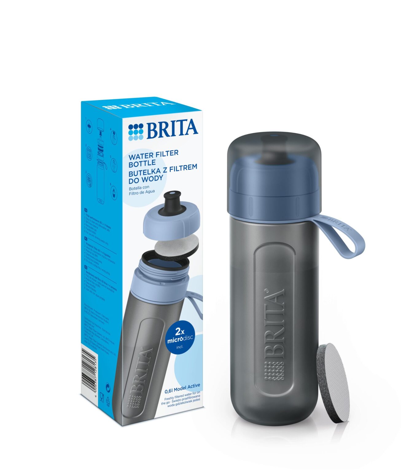 Energia Smart Home Store - BRITA Active Blue Water Filter Bottle